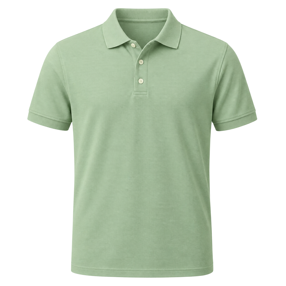 Light Sage Cotton Piqué Polo Shirt | Dummyroses