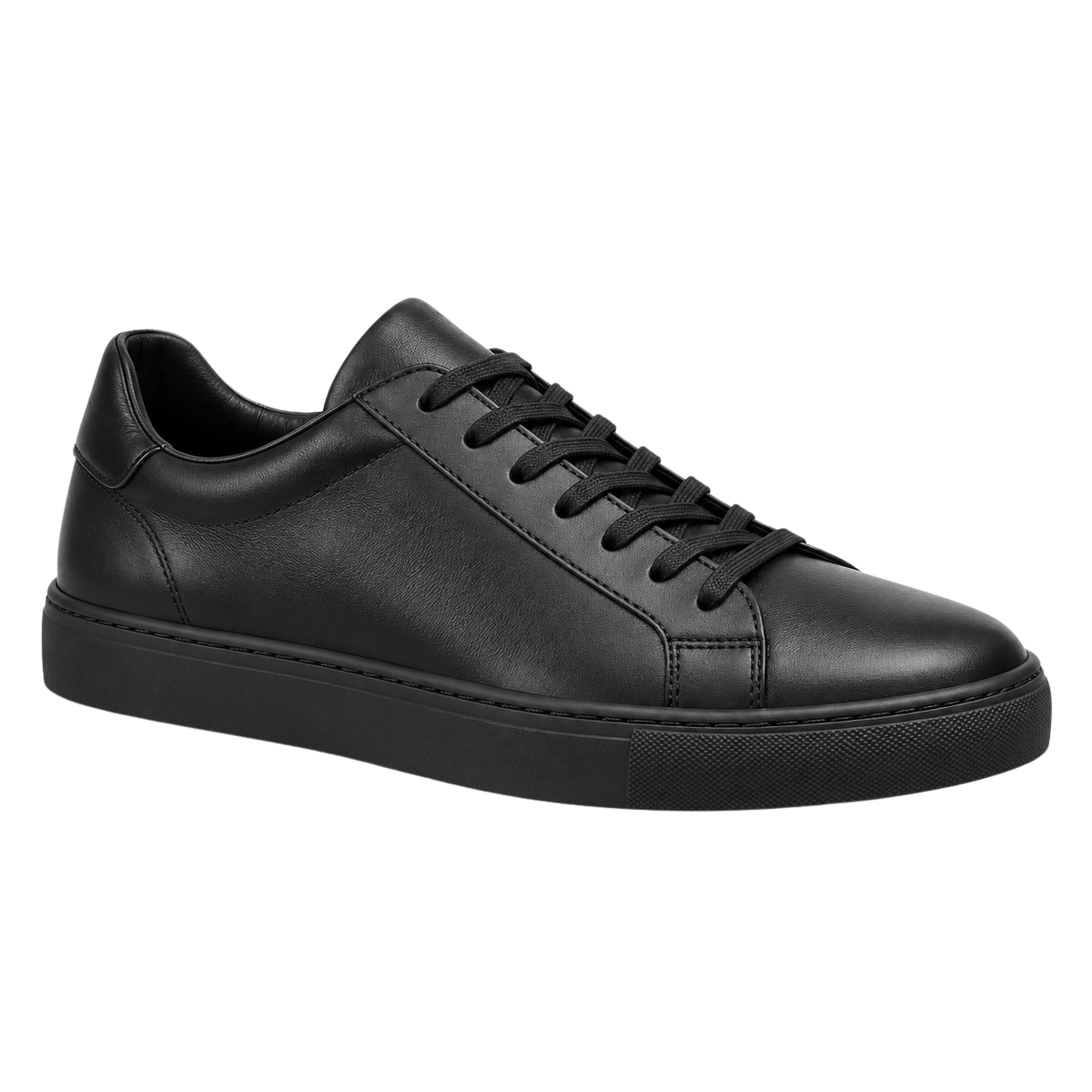 Black Premium Leather Trainers | Dummyroses