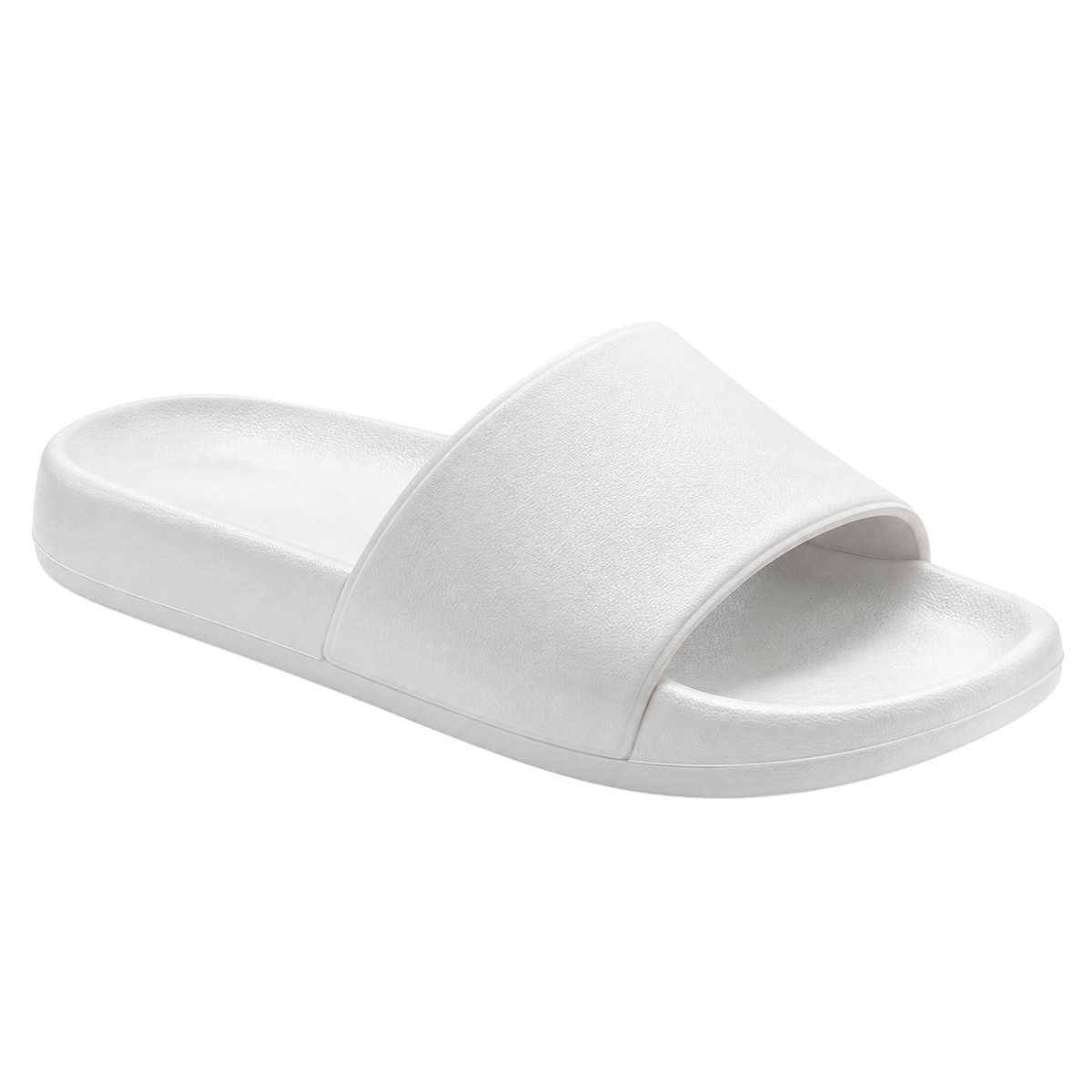 White Minimalist Comfort Slides | Dummyroses